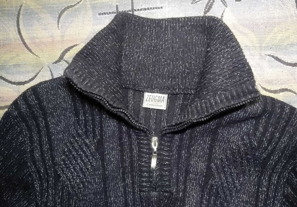 Свитшот тёплый (свитер с молнией) с высоким воротом. Возм. обмен