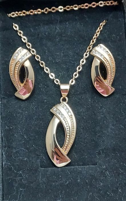 Komplet biżuterii Różowe złoto 585 PROMOCJA