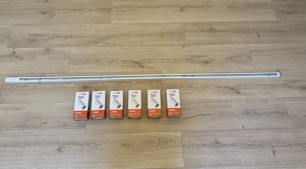 Lampa sufitowa halogenowa listwowa halogenowa GU10 biała