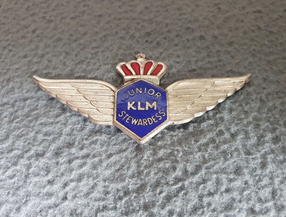 Emblema / Crachá KLM Stewardess Junior - Anos 50