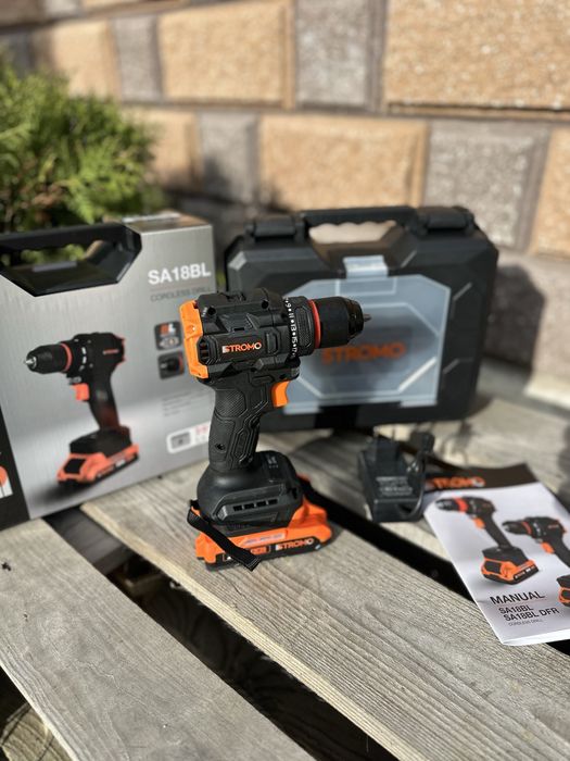 Акумуляторний безщітковий шуруповерт STROMO SA 18Bl New