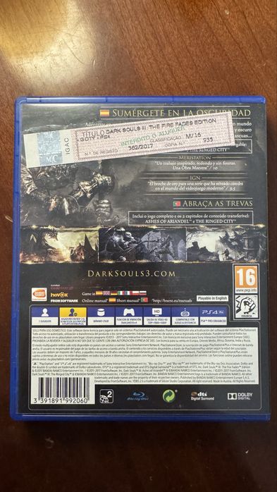 Dark Souls 3 The Fire Fades Edition PS4/PS5 (DLCS NO DISCO)