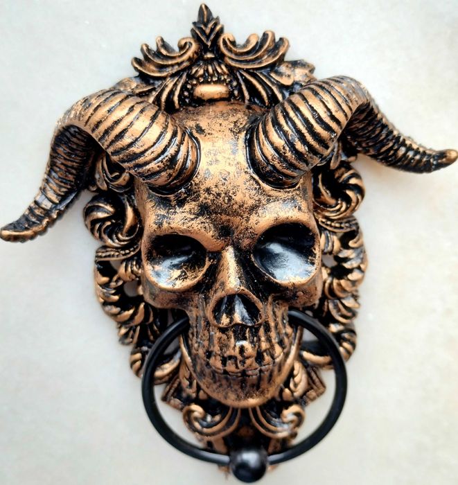 Aldraba Porta Puxador Batente Skull