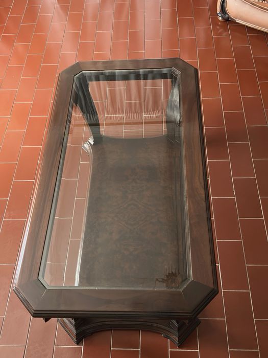 Mesa de centro sala de estar de madeira
