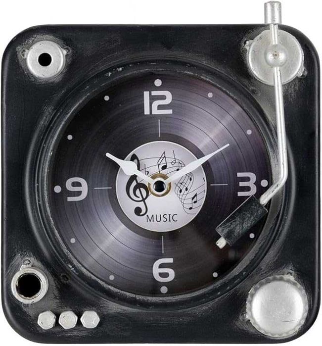 Zegar ścienny w stylu retro - gramofon