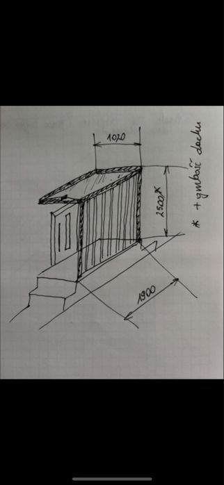 Zadaszenie ,daszek konstrukcja nad drzwi lub furtkę transpotr