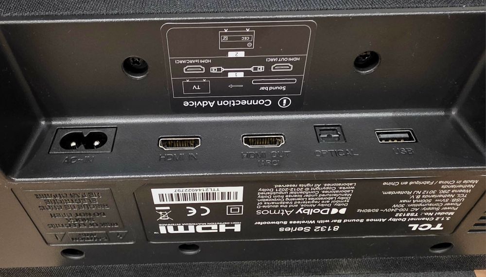 Soundbar TCL 8132 jak nowy, komplet z pudełkiem.