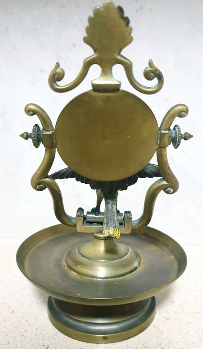 Raro antigo maravilhoso suporte de relógio de bolso com pássaro