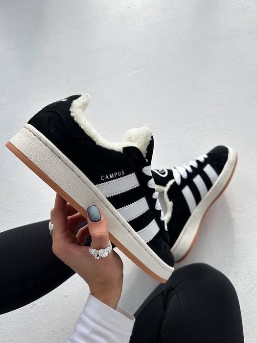 ХІТ! Жіночі кросівки Adidas Campus хутро 36 37 38 39 40 41