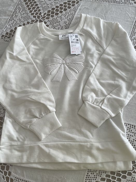 Camisola creme menina 6-7 anos