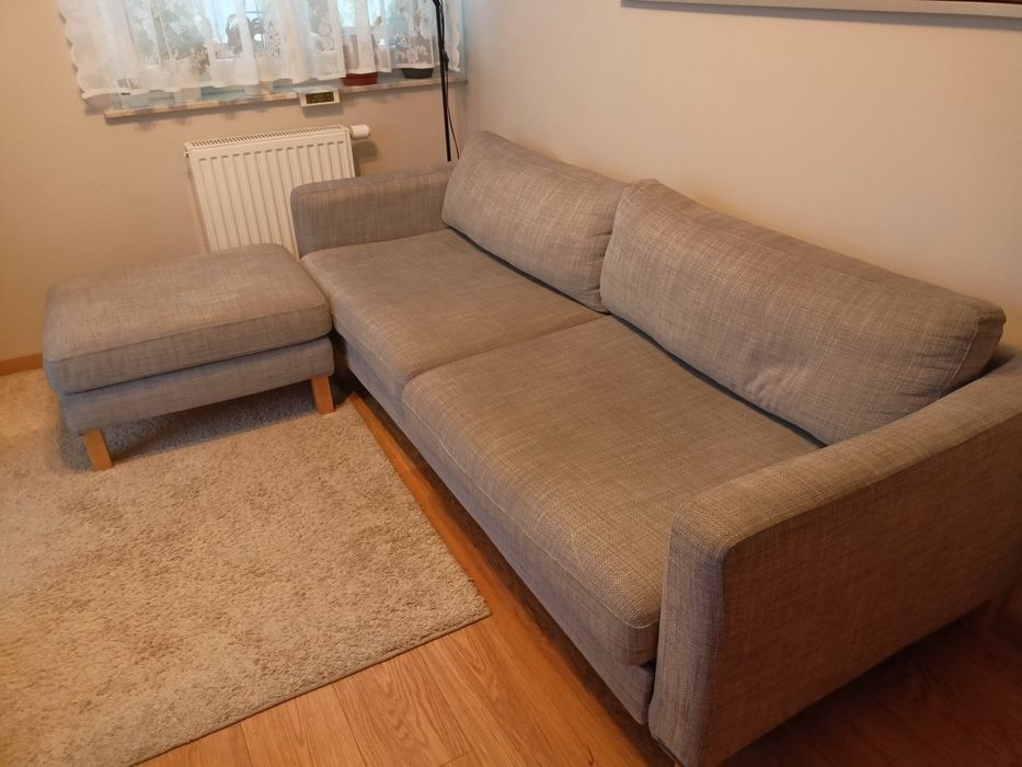Sofa Karlstad Ikea rozkładana zdejmowane pokrycie + podnóżek