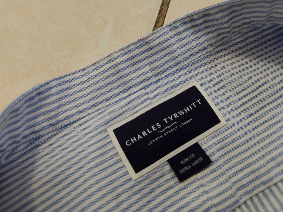 CHARLES TYRWHITT - NOWA! Markowa Koszula Męska ze stójką rozmiar XL