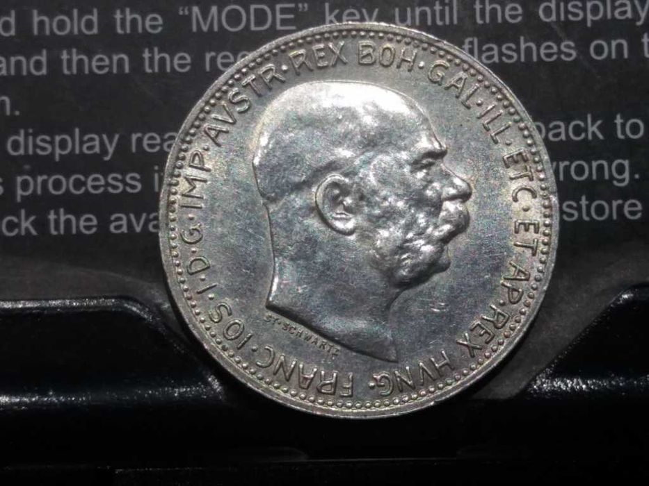 1 Korona Austro-Węgierska 1914,Srebro.Stan menniczy!