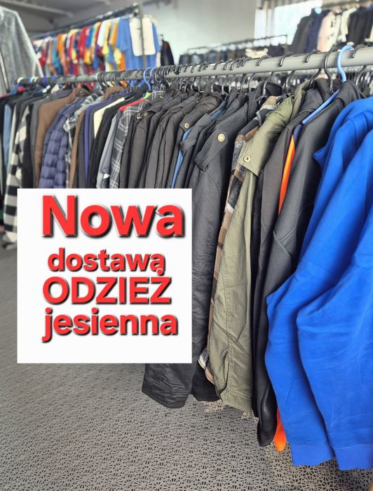 Odzież używana jesienna zimowa Nowa Dostawa 7 zł Godziesze ul. Kaliska