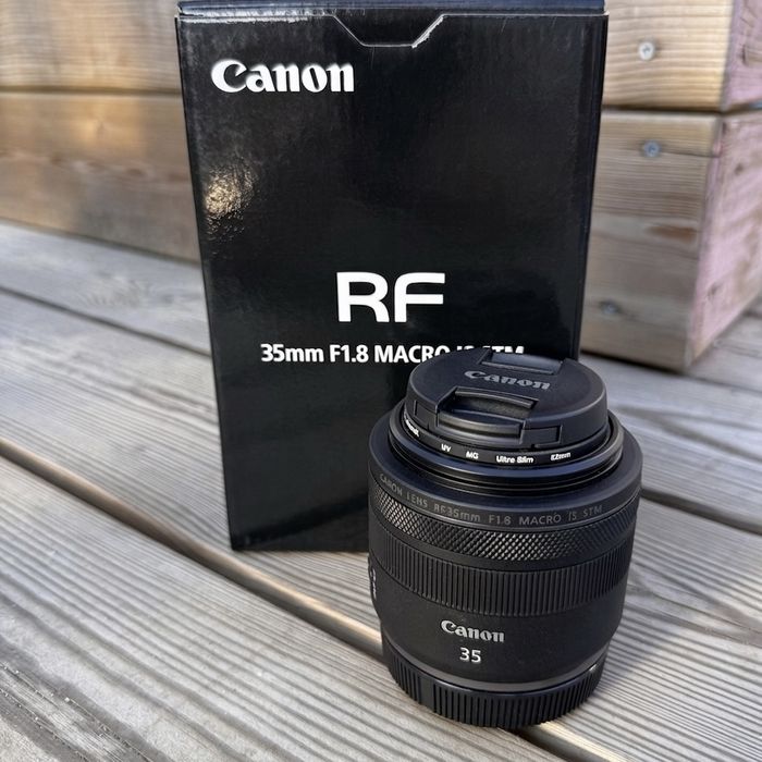 Canon RF 35mm f/1.8 Macro IS STM | pudełko | dowód zakupu | bardzo dobry stan