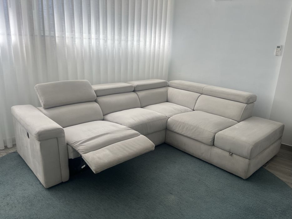 Sofa com box e acento extensivel