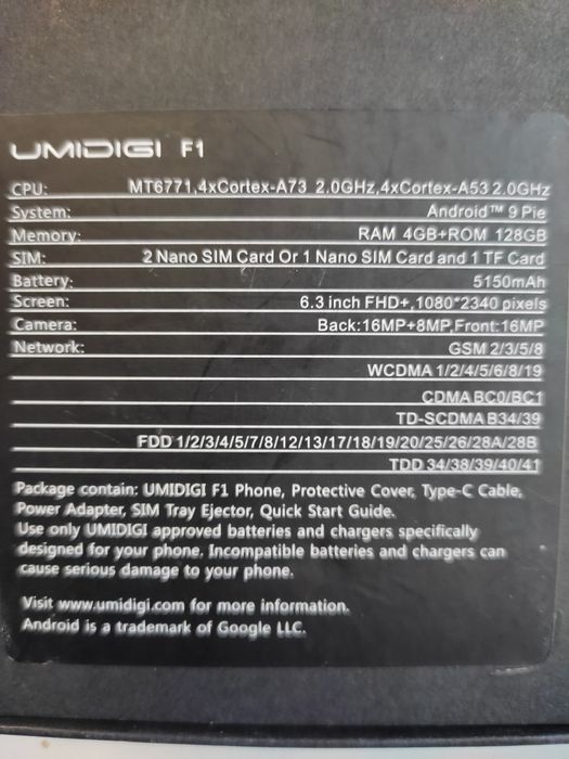 Umidigi F1 android