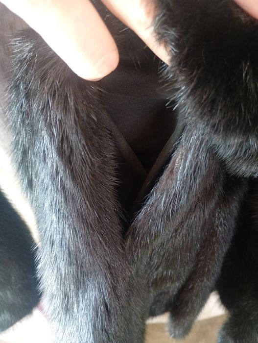 Ог 108см. Норковая шуба с рысью. Натуральная шуба