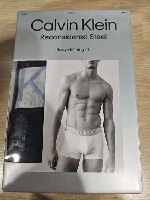 Calvin Klein Bokserki Męskie Majtki Trunk 3PK Czarne L