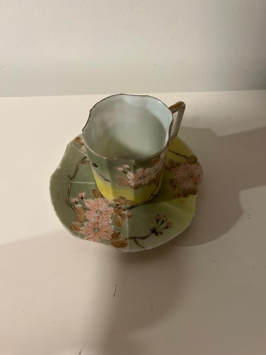 Chávena e pires, conjunto Japonês vintage