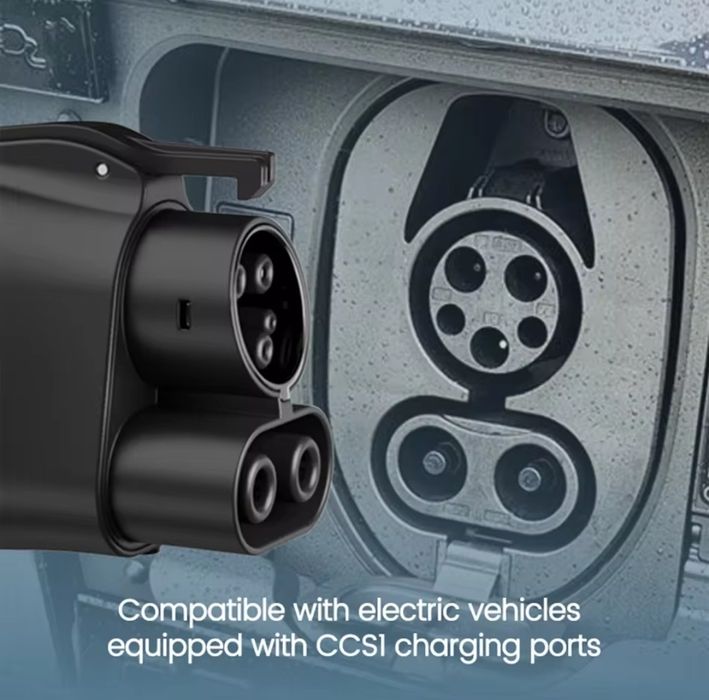 CCS2 - CCS1 2-в-1 400A | Перехідник адаптер DC Fast Charge 250кВт + AC Type 2 32A | Для авто з Америки | 1000V