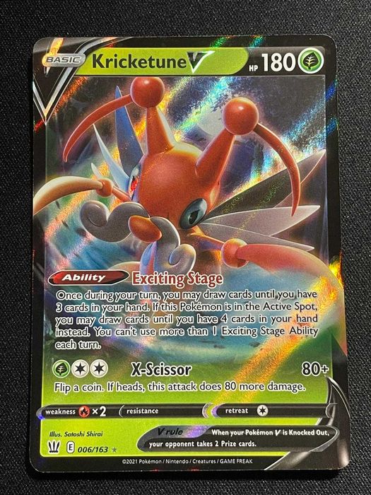 Carta Pokémon Kricketune V 6/163 Battle Styles