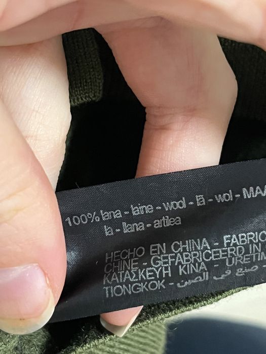Зелений шерстяний кардиган zara