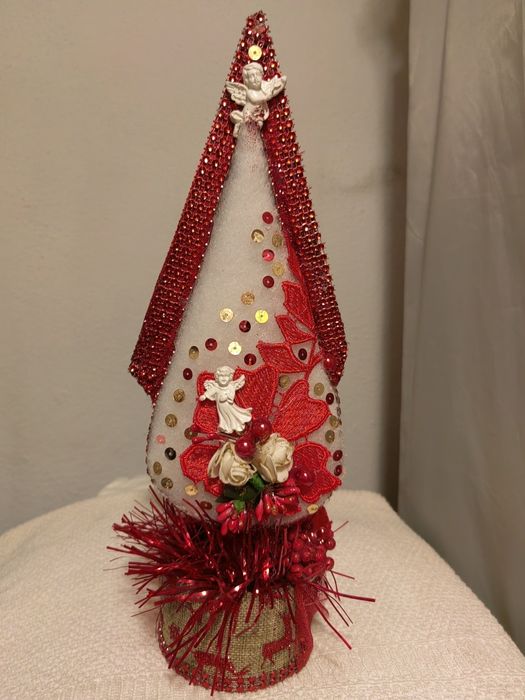 Decoração Natal Artesanal em forma de Pinheiro