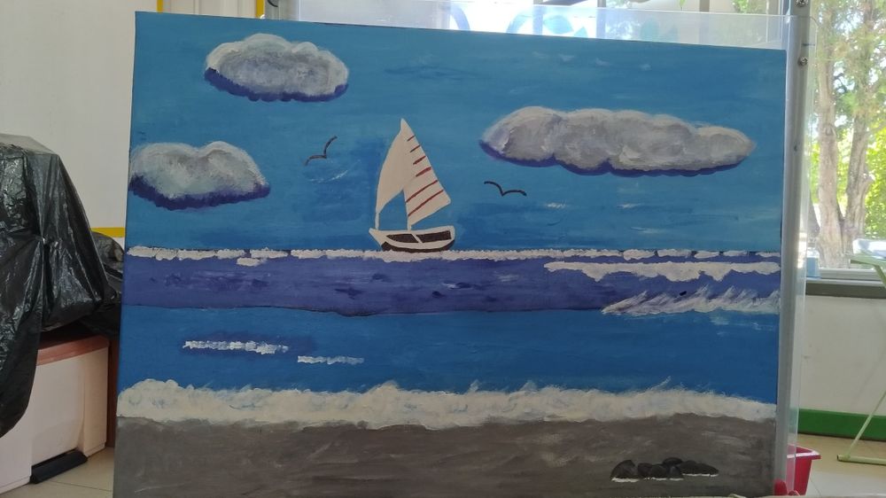 Tela pintada à mão ano 2020