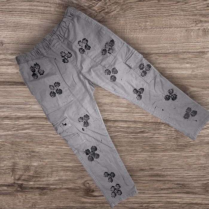 Spodnie zwężane slim tiedye tye dye ze wzorami wzorem