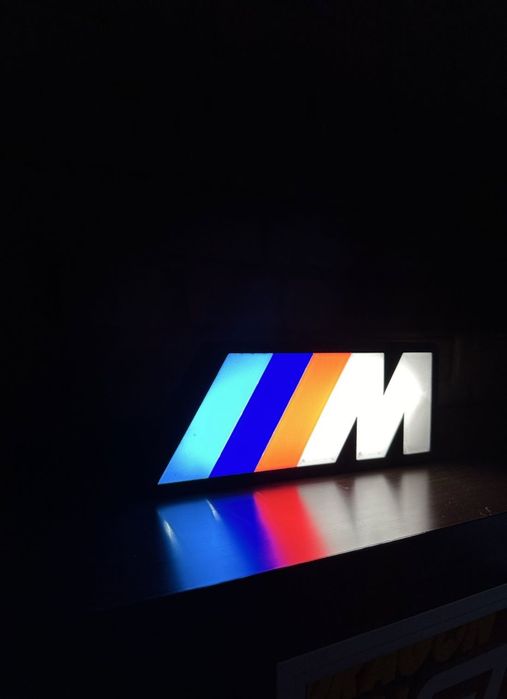 Logo BMW M Performance Lampa LED USB z włącznikiem, wydruk 3D