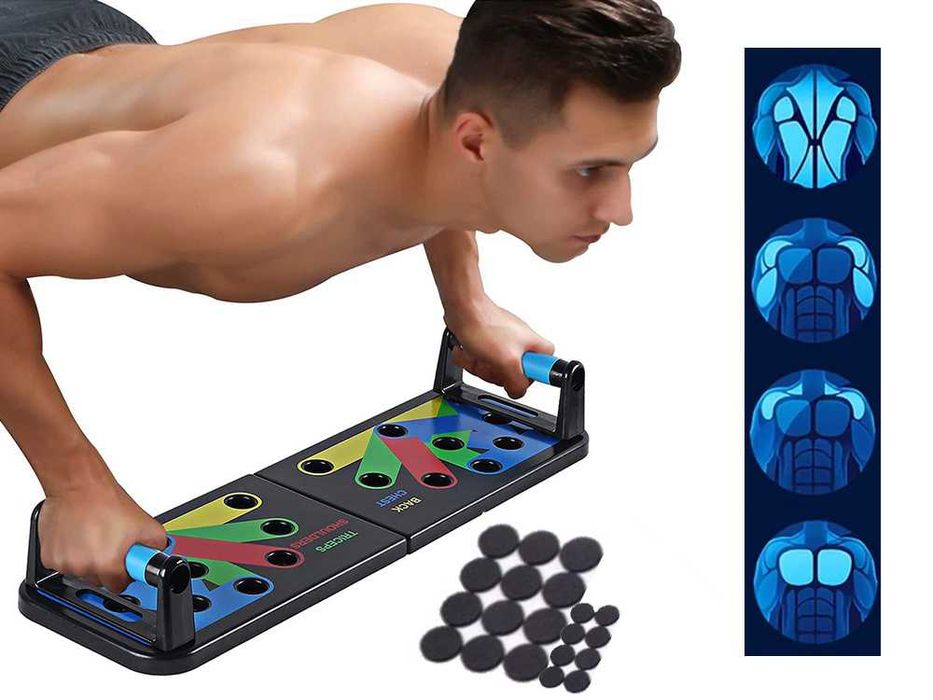 Deska do ćwiczeń push up 14w1 uchwyty antypoślizgowe