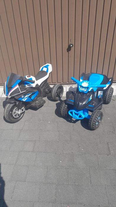 Elektryczny motor BMW + Quad dla dziecka (zestaw 2 szt. + ładowarka)