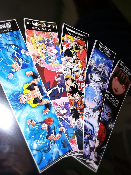 Marcadores de livros (vários animes e séries)