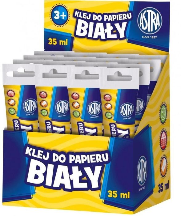 Klej do papieru biały 35ml (16szt) ASTRA ASTRA papiernicze pudełko,