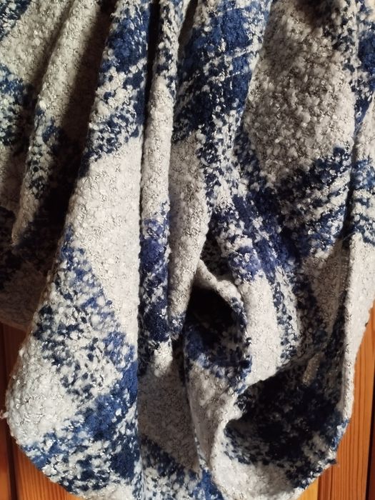 Długi szal szaro/granatowy