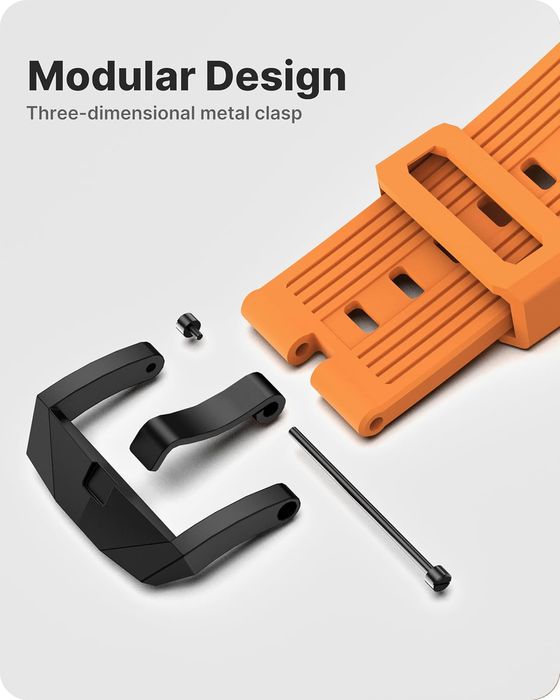 Ремінець fullmosa tpu оранжевий для apple watch 44/45мм