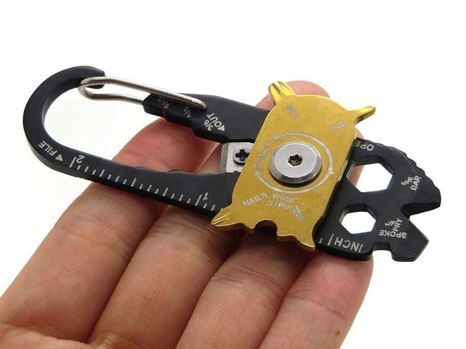 Brelok karabińczyk nóż multitool przeżycia 20w1