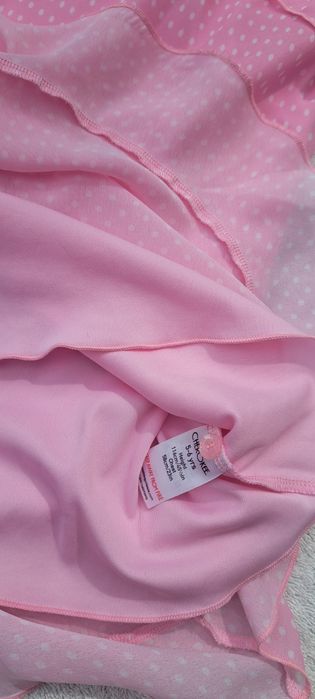 Sukienka dziewczęca 116 różowa letnia tiulowa na ramiączka elegancka