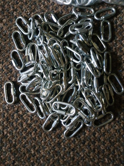 Карабін стальний овал 6мм,рапід.