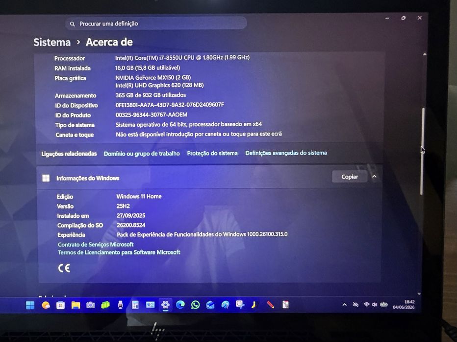 Portatil hp envy 17.3”