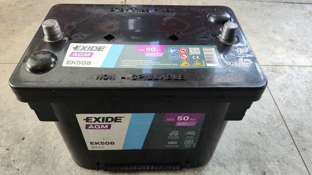 Akumulator AGM spiralny typ Optima exide EK508