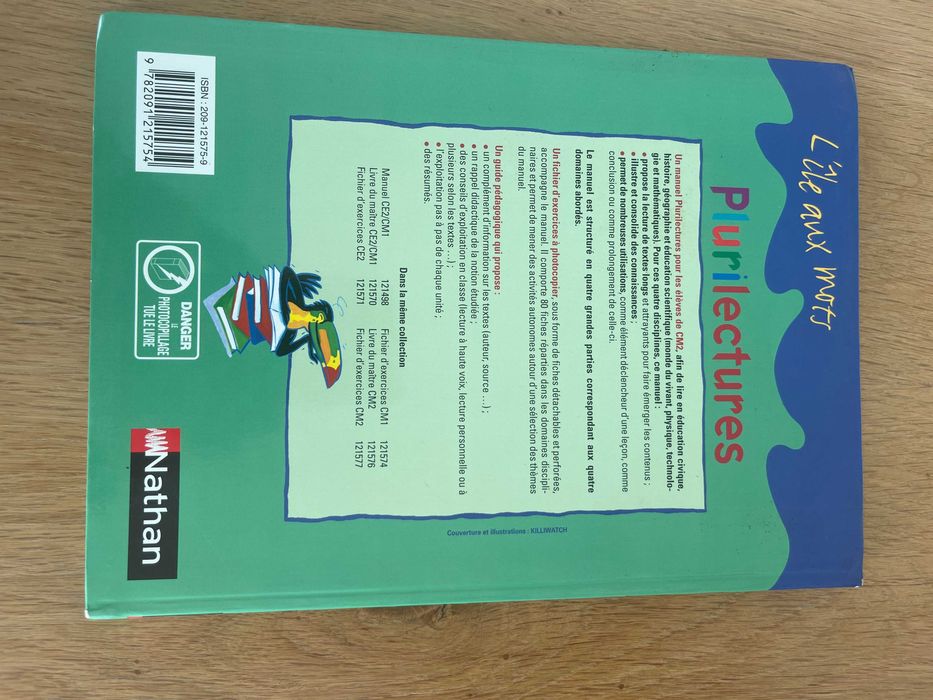 Manual escolar Plurilectures Cycle 3  CM2 L'ÎLE AUX MOTS