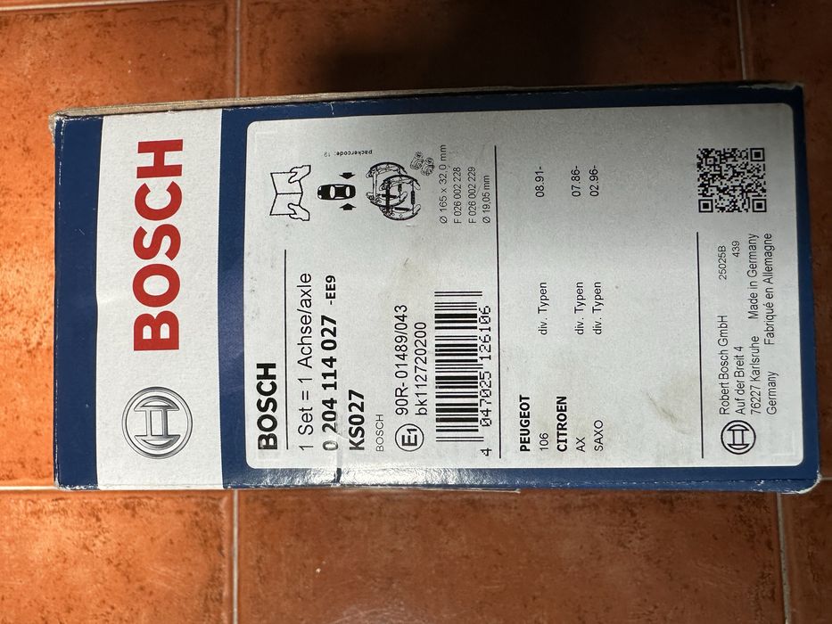 BOSCH - Jogo de travões de tambor NOVOS para CITROËN Saxo Hatchback