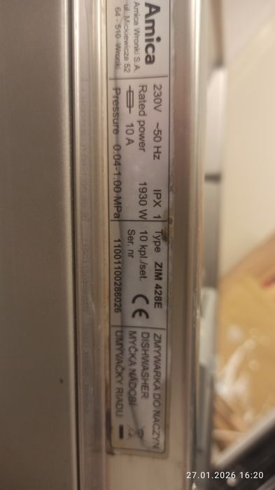 Zmywarka Amica ZIM 428E
