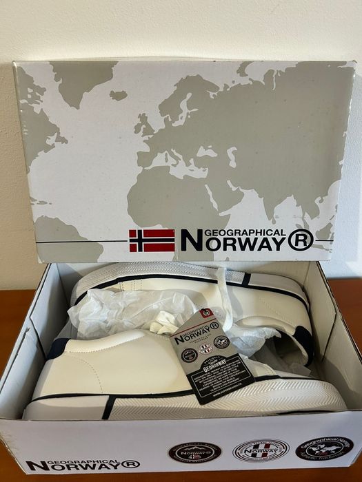 Sapatilhas brancas novas Geograhical Homem Norway