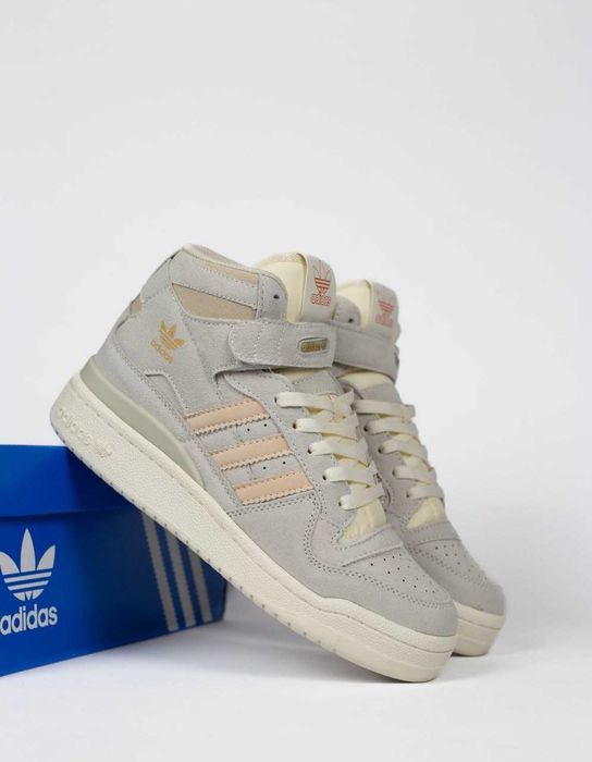 Жіночі кросівки високі Adidas Forum 84 high Gray