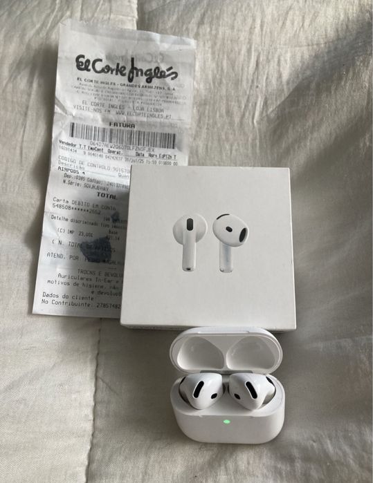Airpods 4 de 2025 originais com fatura El Corte Ingles