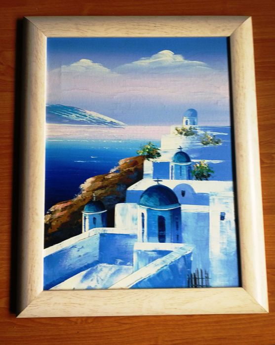 Obraz Santorini w ramie