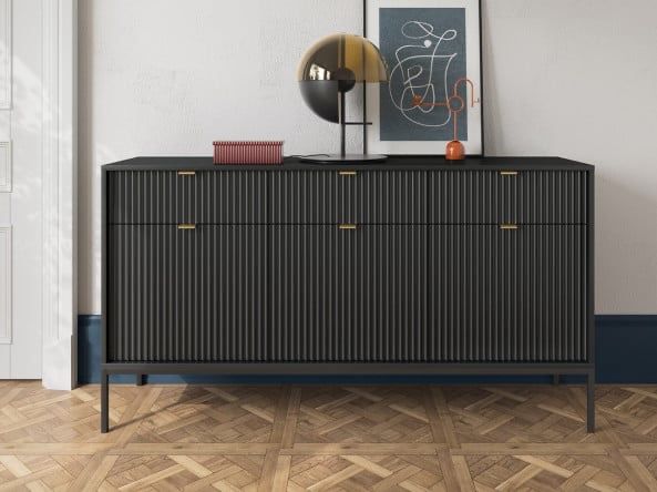 Komoda Nova Ksz154 Czarny Loftowy